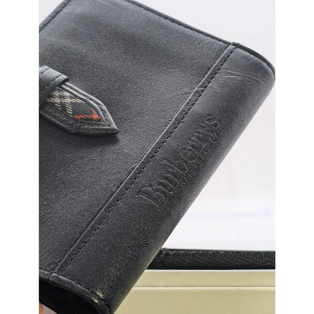 Authentic Burberry Agenda Nova Check Day Planner – Navy & Red